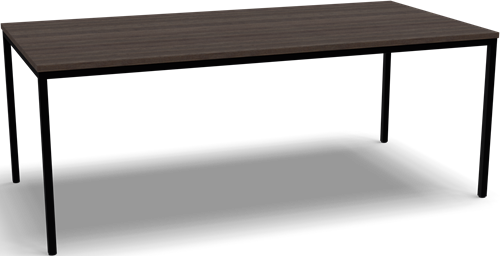 Kantinetafel 4-all 200x100 cm frame zwart blad oak dark