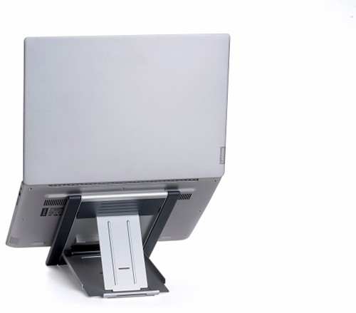 Laptop standaard Mousetrapper aluminium compact, licht gewicht en inklapbaar.-3