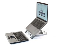 Laptop standaard Mousetrapper aluminium compact, licht gewicht en inklapbaar.-2