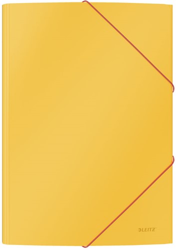 Elastomap 3-kleps Leitz Cosy A4 karton geel (30020019)-2