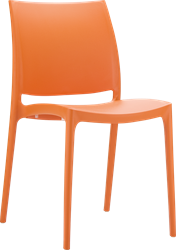 Bijzetstoel Maya 4 poots model oranje