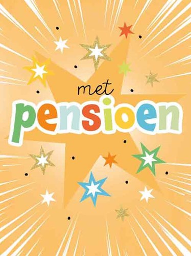 Wenskaart + envelop Artige collectie Maximaal A4 opdruk: Met pensioen MAX020