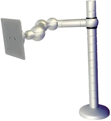 Monitorarm e-motion 24 inch schermen met klem aluminium zilver