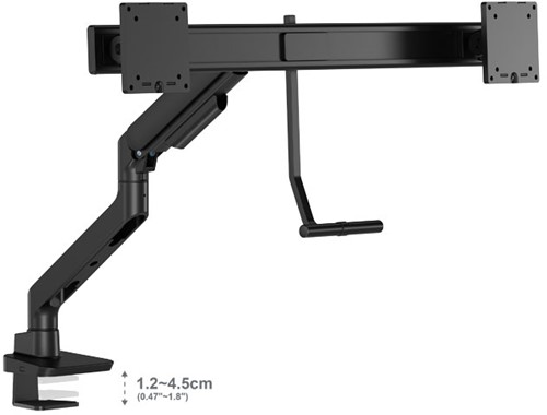 Monitorarm Swing 2.0 duo voor 2 beeldschermen in kleur zwart.-3