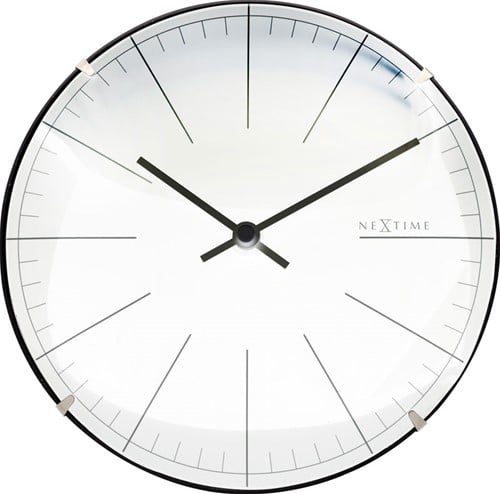 Tafel/Wandklok NeXtime Big Stripe Ø20cm wit NE-3506WI