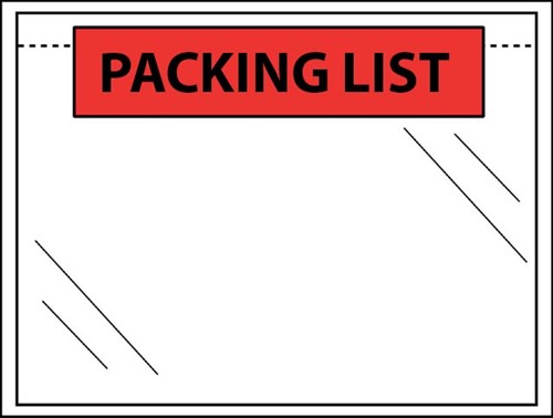 Paklijst envelop C5 225x160mm bedrukking: Packinglist 1.000 stuks