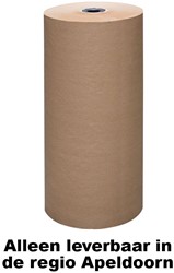 Pakpapier bruin kraft (natronkraft) apparaatrol 70cm x 350m gestreept 70 grams