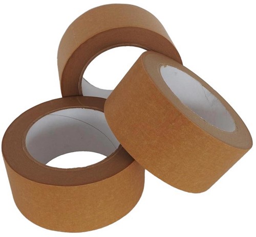 Verpakkingstape papiertape 50mm x 50m bruin