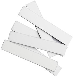 Plaatjes blanco Smit Visual tbv aan- afwezigbord wit 120x20mm 10 stuks