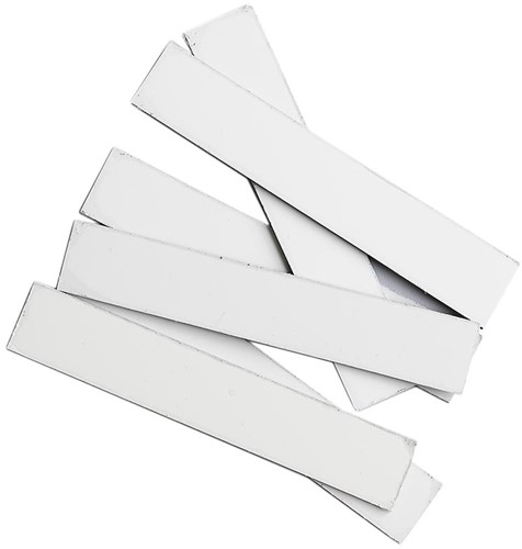 Plaatjes blanco Smit-Visual tbv aan- afwezigbord wit 120x20mm 10 stuks
