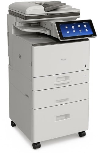 All-in-one kleurencopier Ricoh MP C307 inclusief 2 papierladen en onderkast (refurbished)