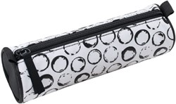 Schooletui Flow 21x7cm rond model met rits assorti