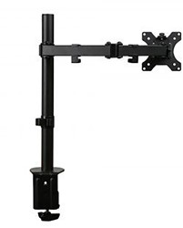 Ergonomische Focus monitorarm enkel met bladdoorvoer zwart