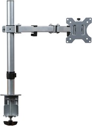 Ergonomische Focus monitorarm enkel met bladdoorvoer zilver