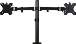 Ergonomische Focus monitorarm dubbel knikarm zwart