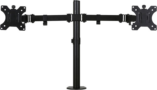 Ergonomische Focus monitorarm dubbel knikarm zwart