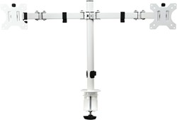 Ergonomische Focus monitorarm dubbel knikarm wit