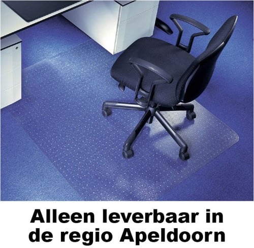 Stoelmat Rillstab polycarbonaat 120x150cm voor vloerbedekking.