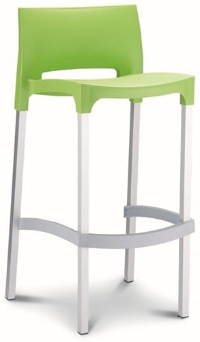 Barkruk Gio 5505 licht groen hoogte 75 cm.