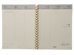 Agenda-inhoud 2027 Brepols Timing 7 dagen per 2 pagina's 17,2x22cm met spiraal creme papier 0.136.9900.00.2.0