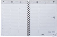 Agenda-inhoud 2027 Brepols Timing 7 dagen per 2 pagina's 17,5x22,5cm met spiraal wit papier 901109