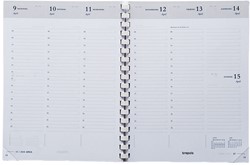 Agenda-inhoud 2027 Brepols Timing 7 dagen per 2 pagina's 17,5x22,5cm met spiraal wit papier 901109
