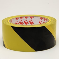 Vloermarkeringstape PVC 50mmx33m geel/zwart
